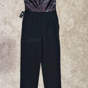 Express Black and Purple Jumpsuit